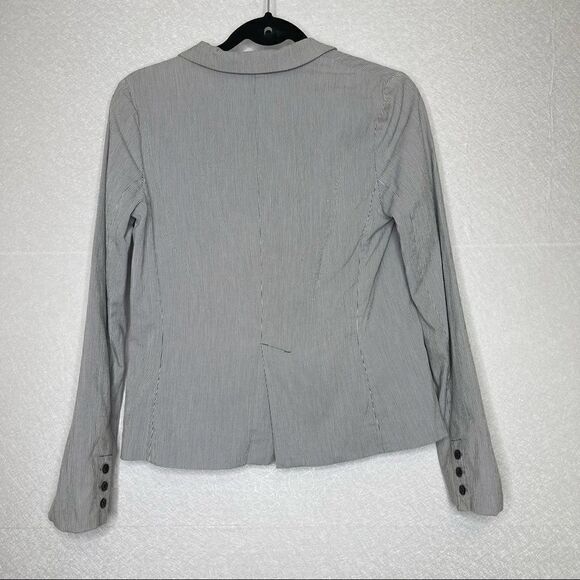 Joie Button Front Striped Cotton Blazer S - Picture 5 of 5
